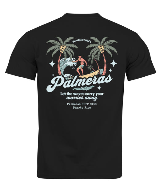 Summer Vibes Tee (Black Edition) - Palmeras Surf Club